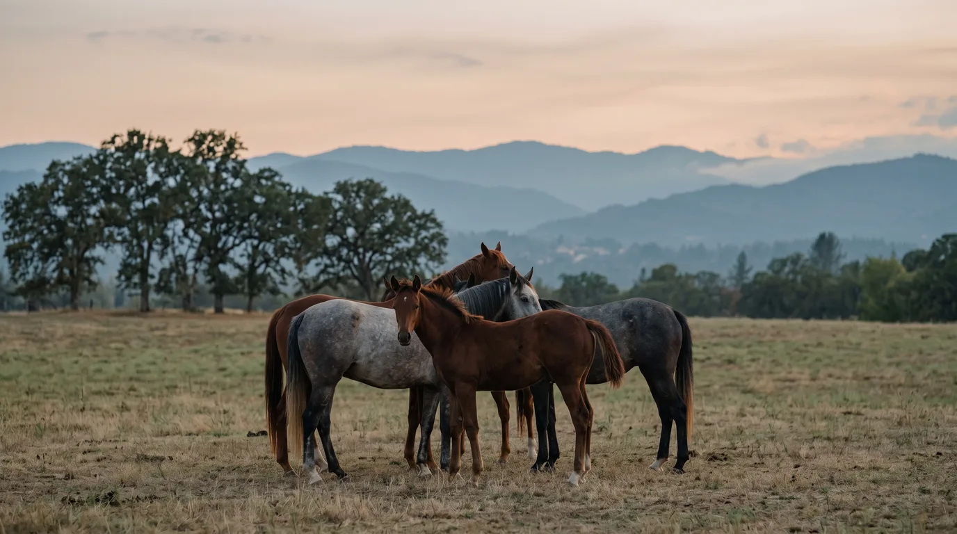 Chevaux en liberté, Les Sabots du Rocher, Isère